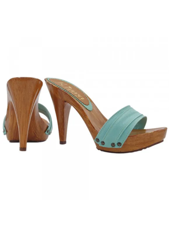 HEEL CLOG WOMAN GREEN HEMERALD HEEL 11