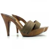 HEEL CLOG WOMAN TAUPE HEEL 11