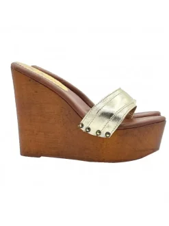 HIGH PLATINUM WEDGES WITH 13 CM HEEL