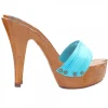 HIGH TURQUOISE CLOGS