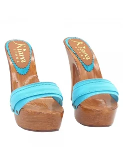 HIGH TURQUOISE CLOGS