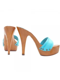 HIGH TURQUOISE CLOGS