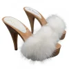 ICE FUR CLOGS - 13 CM HEEL - MADE IN ITALY