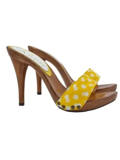 Lady Clogs Pois Yellow