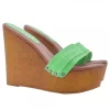 LADY CLOGS  WEDGE GREEN