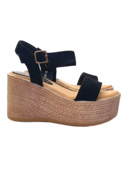 LADY WEDGE IN SUEDE WITH ANKLE STRAP