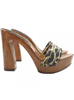 LEOPARD CLOGS COMFY HEEL