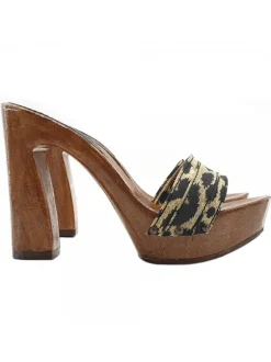 LEOPARD CLOGS COMFY HEEL