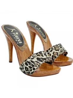 LEOPARD CLOGS HEEL 12