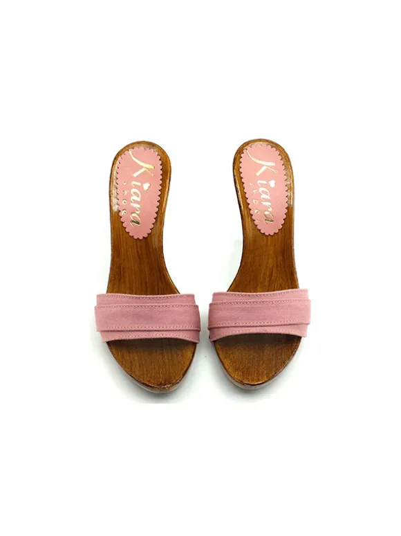 PINK CLOGS WITH HIGH HEELS