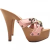 PINK HIGH HEEL CLOGS