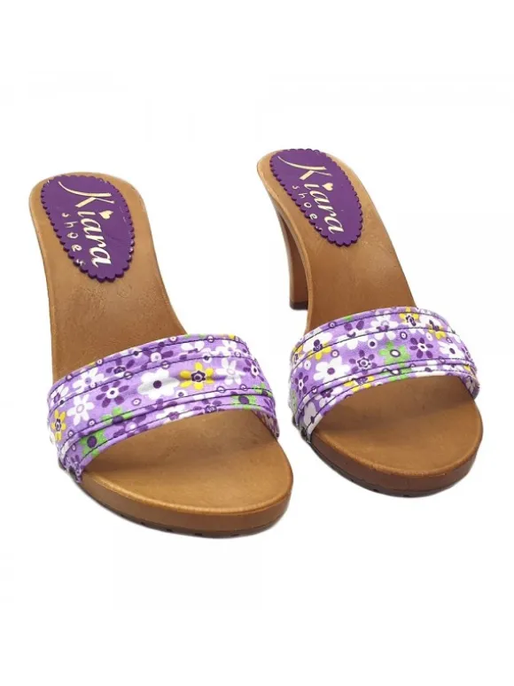 PURPLE CLOGS SPRING STYLE HEEL 9
