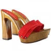 RED CLOGS COMFY HEEL