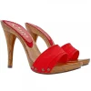 RED CLOGS HEEL 12