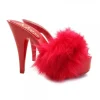 RED SHOES WITH FUR