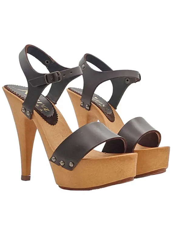 SANDALS WITH 13 CM HEEL & STRAP - MADE IN ITALY