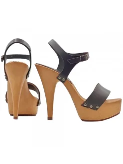 SANDALS WITH 13 CM HEEL & STRAP - MADE IN ITALY