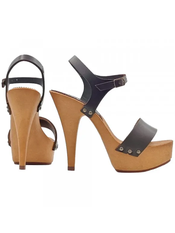 SANDALS WITH 13 CM HEEL & STRAP - MADE IN ITALY