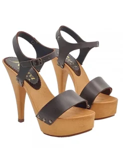 SANDALS WITH 13 CM HEEL & STRAP - MADE IN ITALY