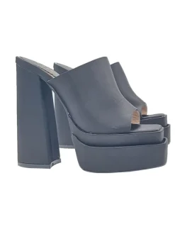 SANDALS WITH DOUBLE PLATFORM BLACK AND HIGH HEEL