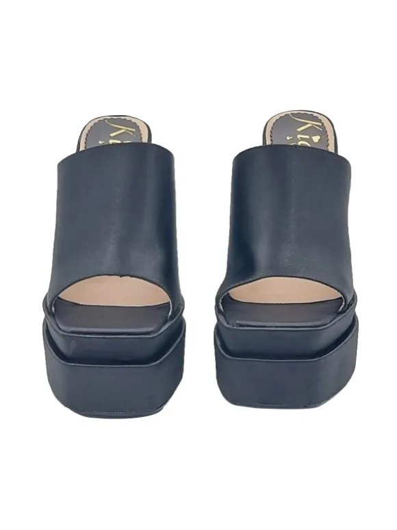 SANDALS WITH DOUBLE PLATFORM BLACK AND HIGH HEEL