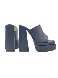 SANDALS WITH DOUBLE PLATFORM BLACK AND HIGH HEEL