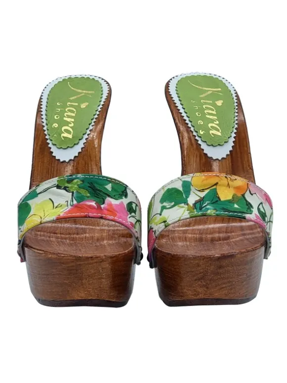 SPRING CLOGS WITH 13 CM HEEL