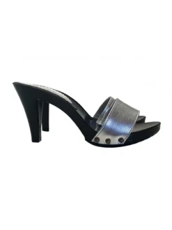 TOTAL BLACK LACQUERED MULE | HEEL 9