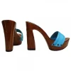 TURQUOISE CLOGS COMFY HEEL