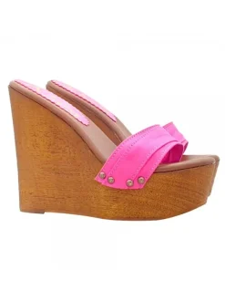 WEDGE CLOGS FUCSIA