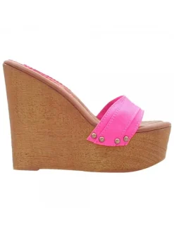 WEDGE CLOGS FUCSIA