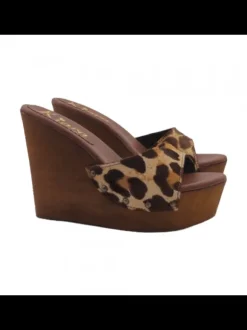Wedge clogs with leather band | Heel 13 cm