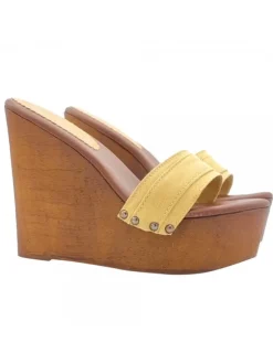 WEDGE OCHER CLOGS HEEL 13
