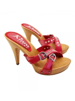 WOMAN'S HEEL CLOGS RED