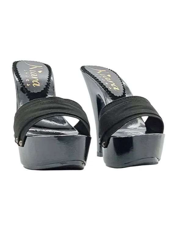 WOMEN'S BLACK CLOG HEEL 13