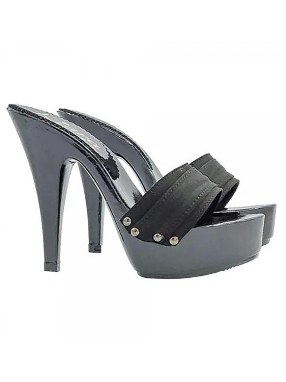 WOMEN'S BLACK CLOG HEEL 13