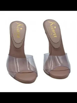 Women's clogs heel 12 | transparent upper