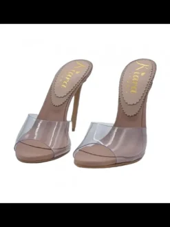Women's clogs heel 12 | transparent upper
