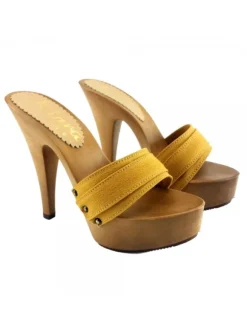 WOMEN'S CLOGS HEEL 13 OCHER