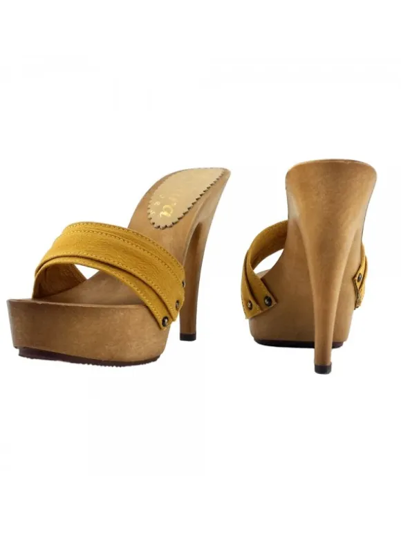 WOMEN'S CLOGS HEEL 13 OCHER