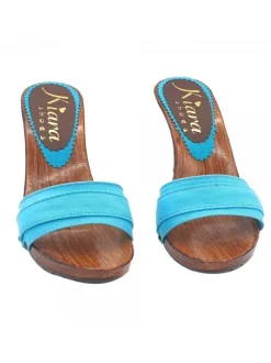 WOMEN'S CLOGS TURQUOISE COMFORTABLE HEEL