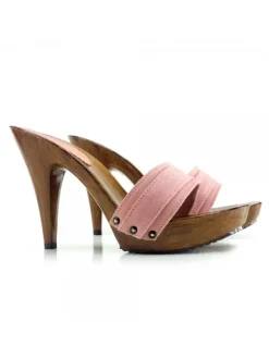 WOMEN'S CLOGS WITH HEEL 11 BAND IN FABRIC