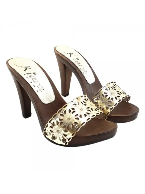 WOMEN'S GOLDEN CLOGS HEEL 11
