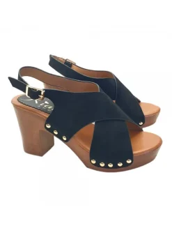 WOMEN'S SANDALS IN SYNTHETIC SUEDE HEEL 9