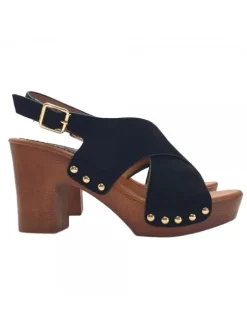 WOMEN'S SANDALS IN SYNTHETIC SUEDE HEEL 9