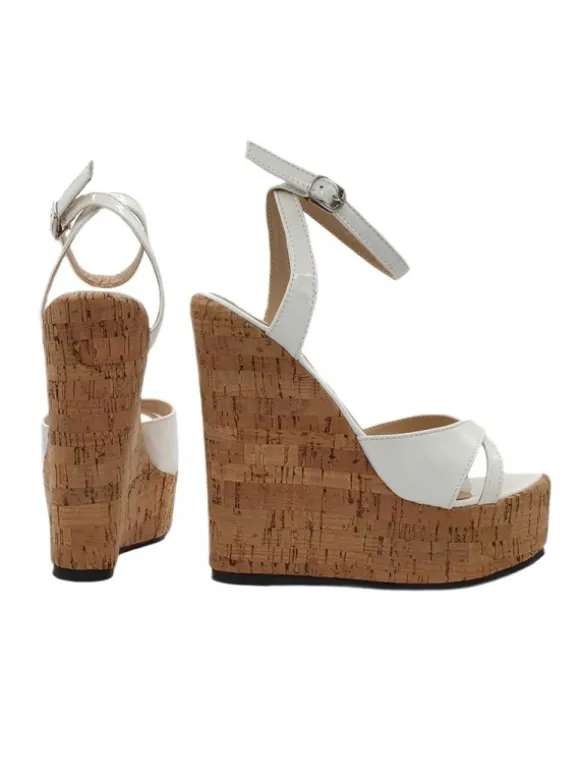 WOMEN'S WEDGE CORK CLOGS HEEL 14
