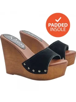 Women's Wedge Sandals โ€“ Black