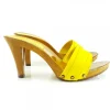 YELLOW CLOG, HEEL 9 CM